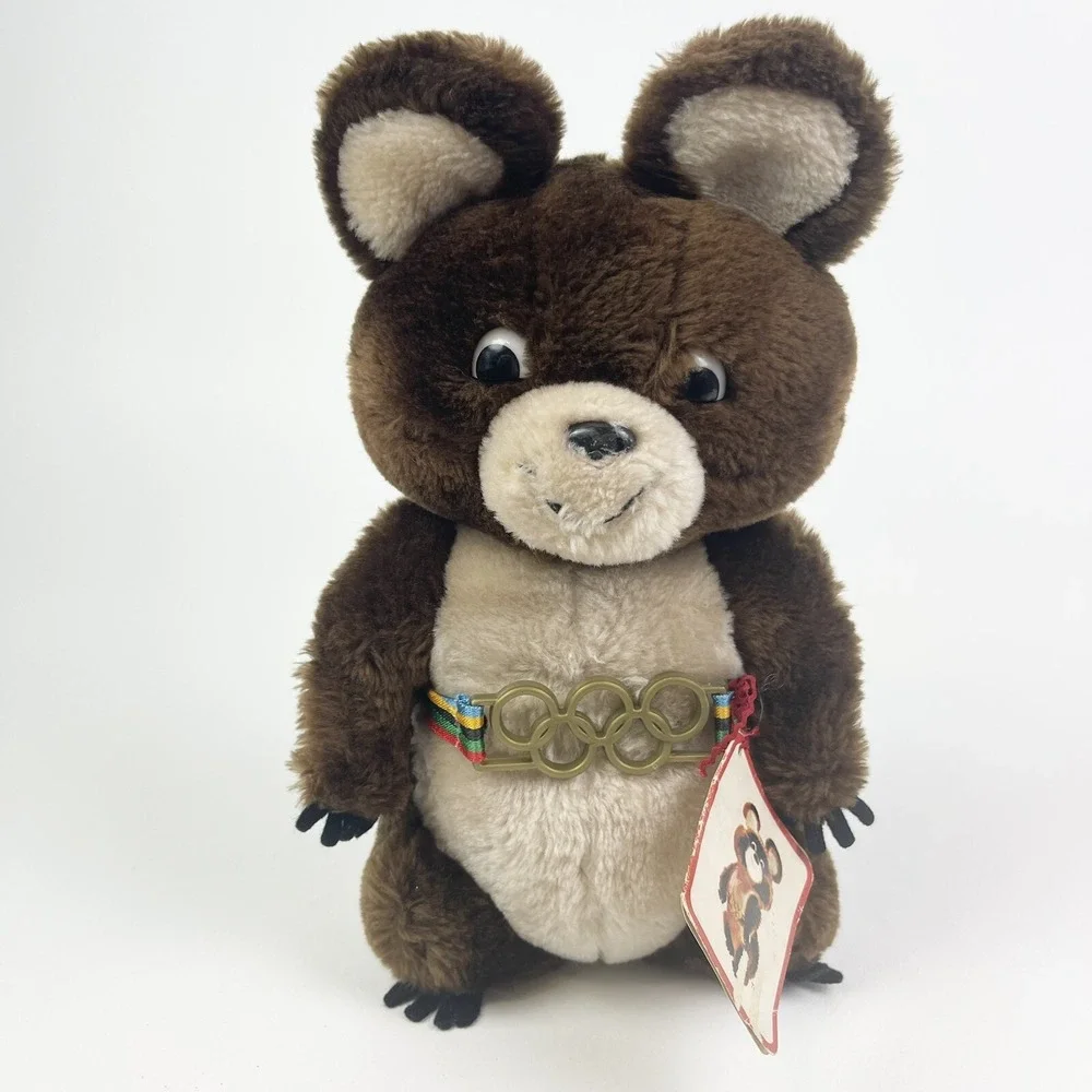Dakin‎ Misha Moscow Summer Olympic Games Plush Teddy Bear 1980 Mascot Vintage
